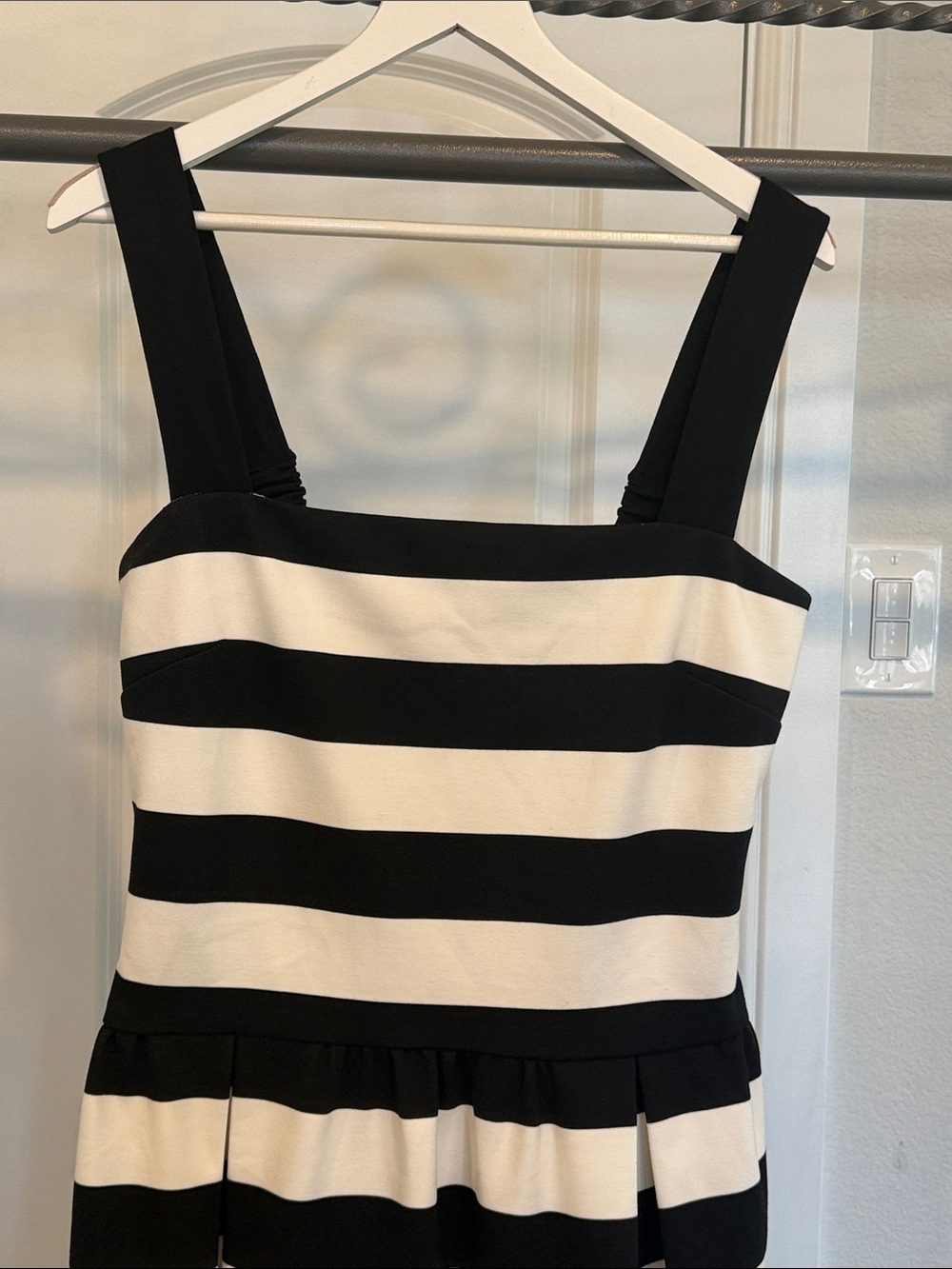 MONTE CARLO
Black & White Striped Square-Neck Drop-Waist Midi Dress Size 10 (42) - Picture 11 of 15